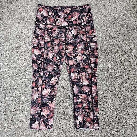 Lululemon Fastfree Crop II Nulux 19" Leggings Womens 6 Crop Peony W6AKIS - Picture 1 of 9